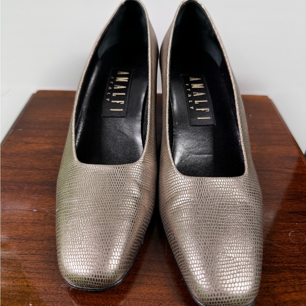 Amalfi Metallic Textured Heels